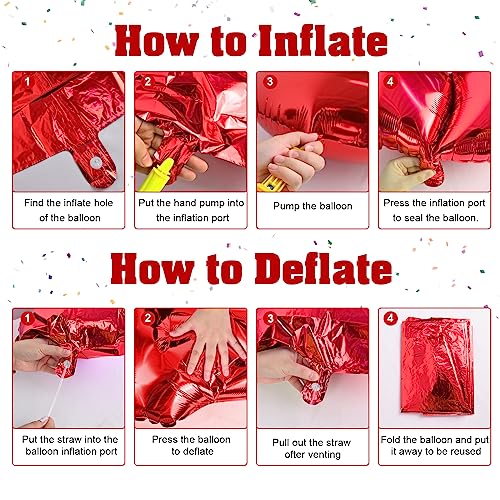 Image of Red Number 7 Balloon, 40 Inch Large Number 0-9 Set with Foil Balloons for Boys Girls 7th Birtyday Party Decoration Anniversary Graduation Celebration New Year Party for Women Men Supplies