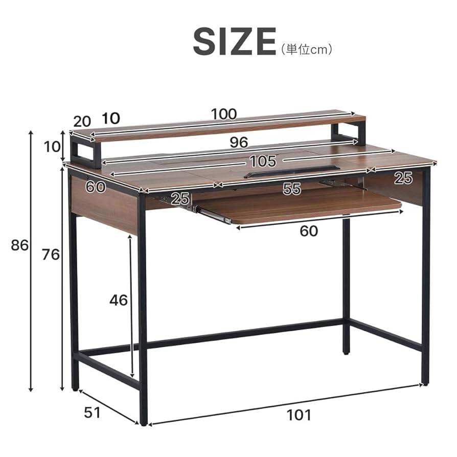 Amazon | MetaMall パソコンデスク ハイタイプとロータイプに