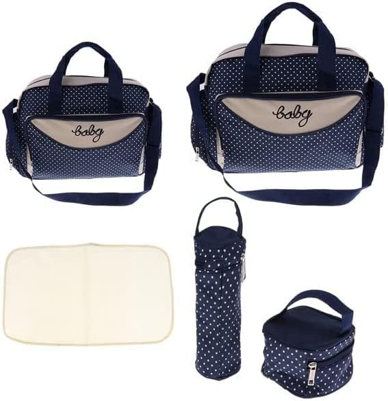5PCS Diaper Bag Tote Set - Baby Bags for Mom PINK