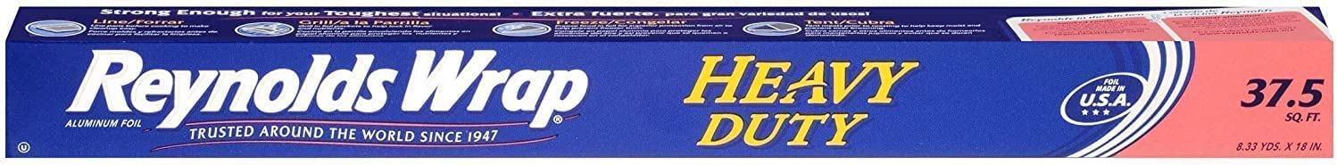 Reynolds Papel de aluminio resistente, rollo de 37.5 pies cuadrados (paquete de 6)
