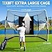 MangoStar Golf Net, 11x8ft Golf Simulators Hitting Net with High-Density Impact Screen and Target Cloth, Heavy Duty Practice Cage for Swing Driving, Home Backyard Garage Indoor Outdoor Use
