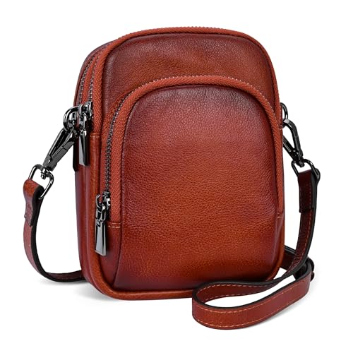 Image of Iswee Genuine Leather Purses for Women Shoulder Handbags Designer Hobo Crossbody Purse Top Handle Purse