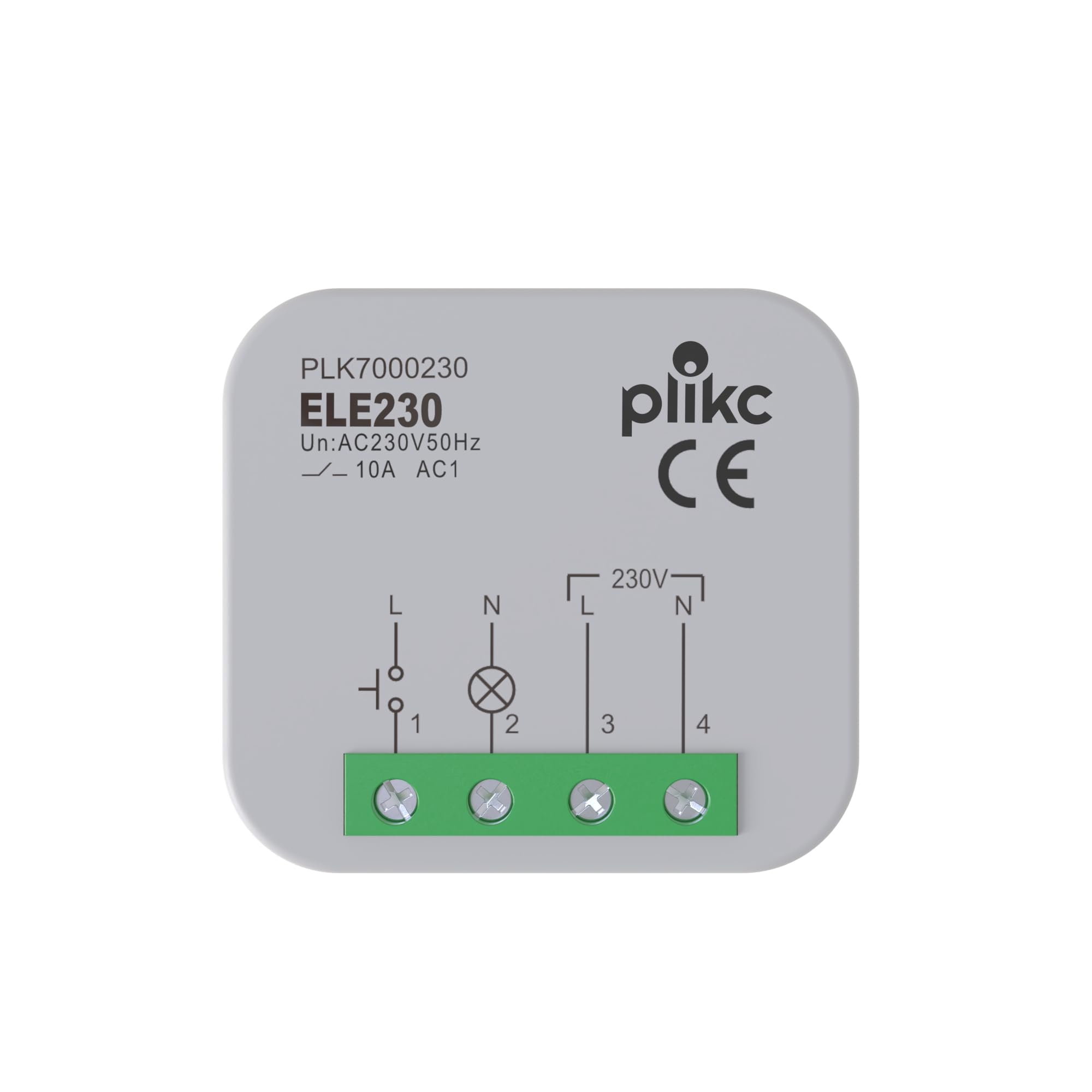 Plikc Relè elettronico silenzioso bistabile 230Vac (Normale - ELE230)