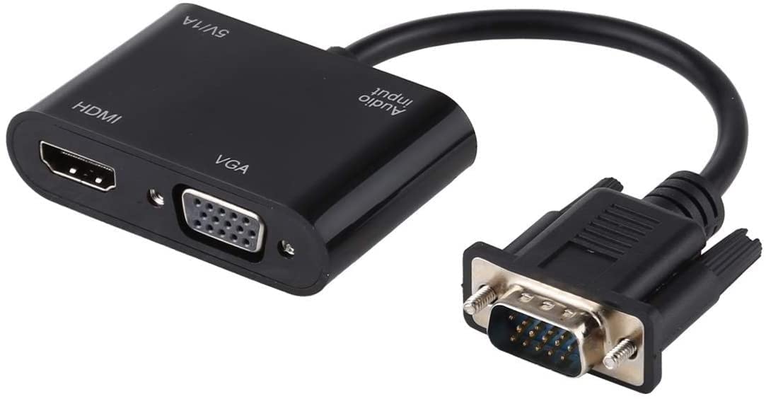 RuhZa 2 in 1 VGA to HDMI + VGA 15 Pin HDTV Adapter Converter with Charging Cable and 3.5mm Audio Cable for Computer, Desktop, Laptop, PC, Monitor, Projector and More (B0BZL4H29W) Amazon Price History, Amazon Price Tracker