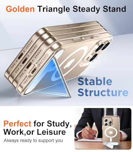 Image of Magnetic Compatible with iPhone 16 Pro Max Case, [Built-in Invisible Kickstand][Compatible with MagSafe] [Military Grade Shockproof] Slim Thin Phone Case for iPhone 16 Pro Max 6.9 inch