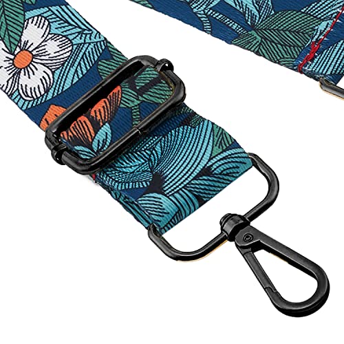 Image of ZOOEASS Nickel Buckles Wide Shoulder Strap Adjustable Replacement Belt Gun Buckles Guitar Style Crossbody Bag Strap