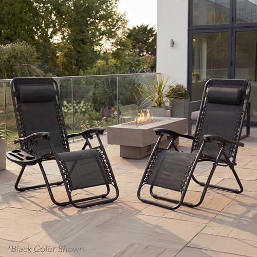 image for Best Choice Products Set of 2 Adjustable Steel Mesh Zero Gravity Loung