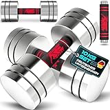 RE:SPORT® 2er Hanteln Set aus massivem Stahl 2,5/5/7,5/10 kg | Hantel Kurzhantel mit Gewichten &...