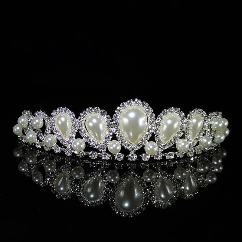 Corona de novia con cristales y horquilla anticaida tiaras para mujer de alta fijacion 5