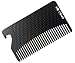 Go Comb - Metal Mens Wallet Size Comb + Bottle Opener - Hair and Beard Slim Pocket Comb - Credit Card Comb - Matte Black