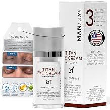 Man Labs Titan Mens Eye Cream Anti Aging for Dark Circles Under Eye Treatment Mens Eye Bags Treatment for Men Crows Feet Eye Treatment for Men Puffy Eyes Treatment Man Peptides & HAUnscented
