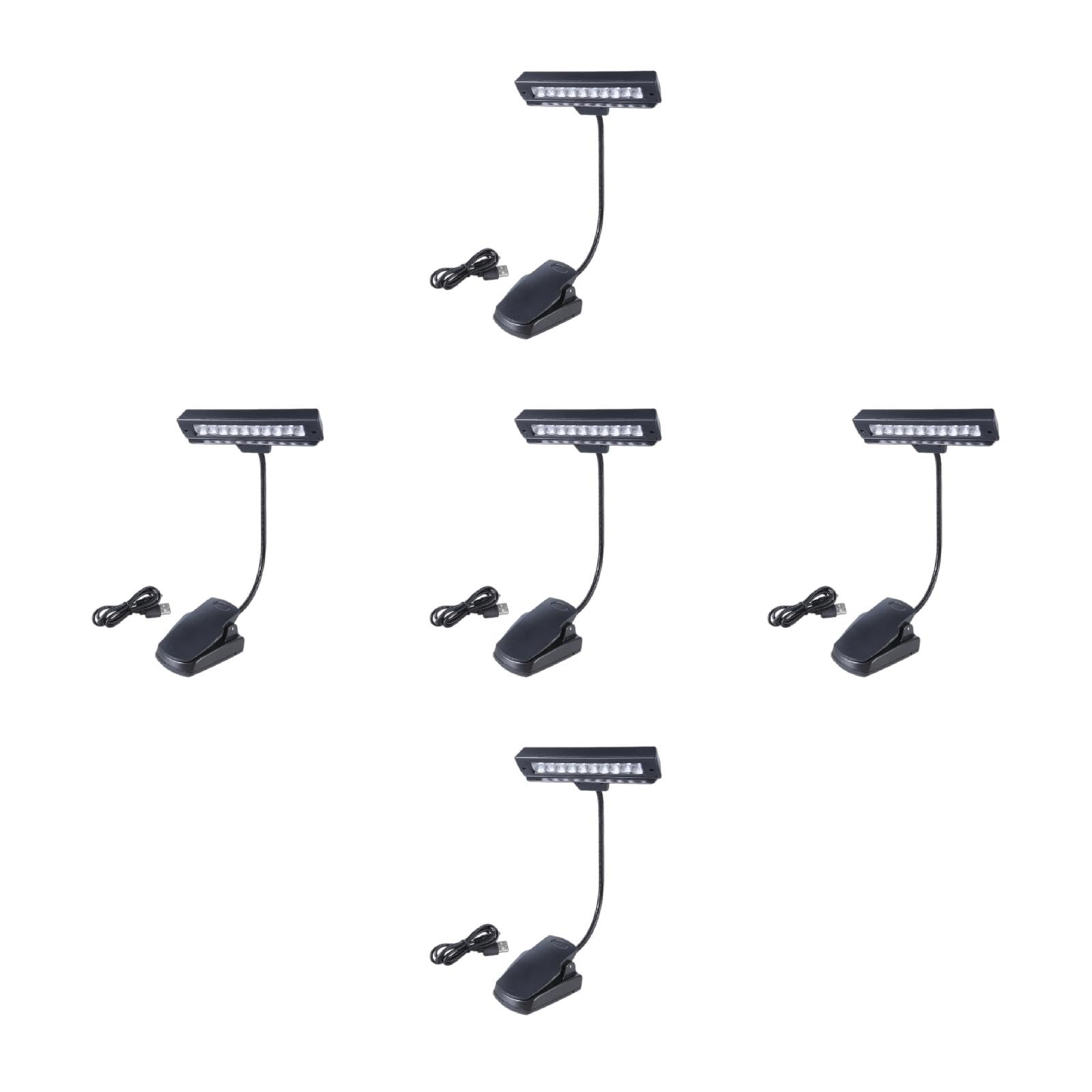 MultiAngle - Lampada da scrivania regolabile con 10 LED, alimentata da USB o batterie AA, per lavoro e tempo libero, luce LED bianca fredda