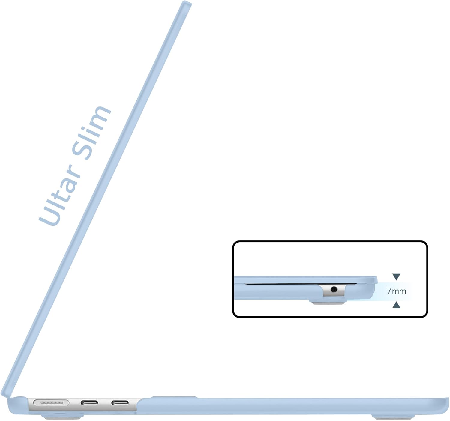 B BELK Compatible with MacBook Air 13.6 inch Case 2026 2025 2024 2023 2022 M4 M3 M2 A3240 A3113 A2681 Liquid Retina Display, Plastic Hard Shell Case + Keyboard Cover + Screen Protector, Airy Blue - Image 4