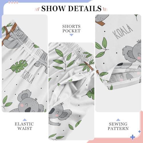 Koala Boys Long Pants Soft Trousers Elastic Waist Kids Lounge Bottoms with Pockets S-XL4