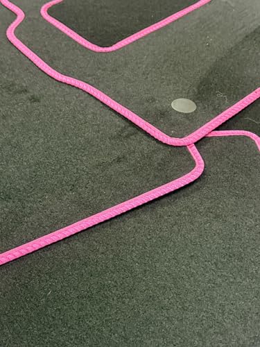 Tailored Car Mats Compatible with Ford Fiesta 20112017 Carpet Floor Mats with Anti-Slip Backing Black Trim Full Front & Rear Set (PINK)
