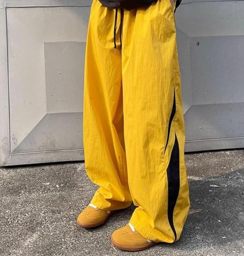 Pokn Y2k Drawstring Sweatpants for Women Baggy Parachute Pants Track Pants Streetwear Summer Cargo Pants3