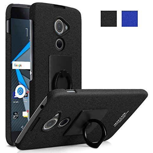 DTEK 60 Case, BlackBerry DTEK60 Case,MicroP Super Frosted Shield Hard Cover Case with Stand and Screen Protector Compatible for BlackBerry DTEK60 (Black)