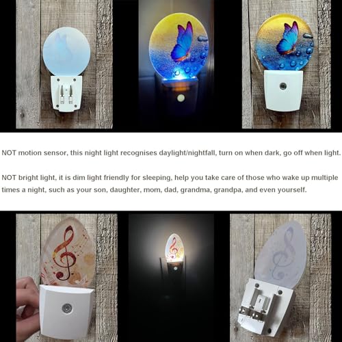 Image of Winter Night Light Snow Covered Trees LED Dusk to Dawn Plug-in Nightlight Auto Sensor for Bedroom Bathroom Hallway Living Room