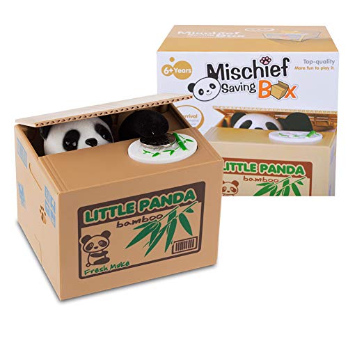 Pup Go Tirelire électronique en forme de petit panda en bambou pour enfants et adultes, cadeau d'anniversaire amusant pour garçons et filles Cover