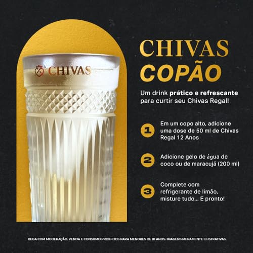 Whisky Chivas Regal 12 anos Blended Escocês - 1 litro glide