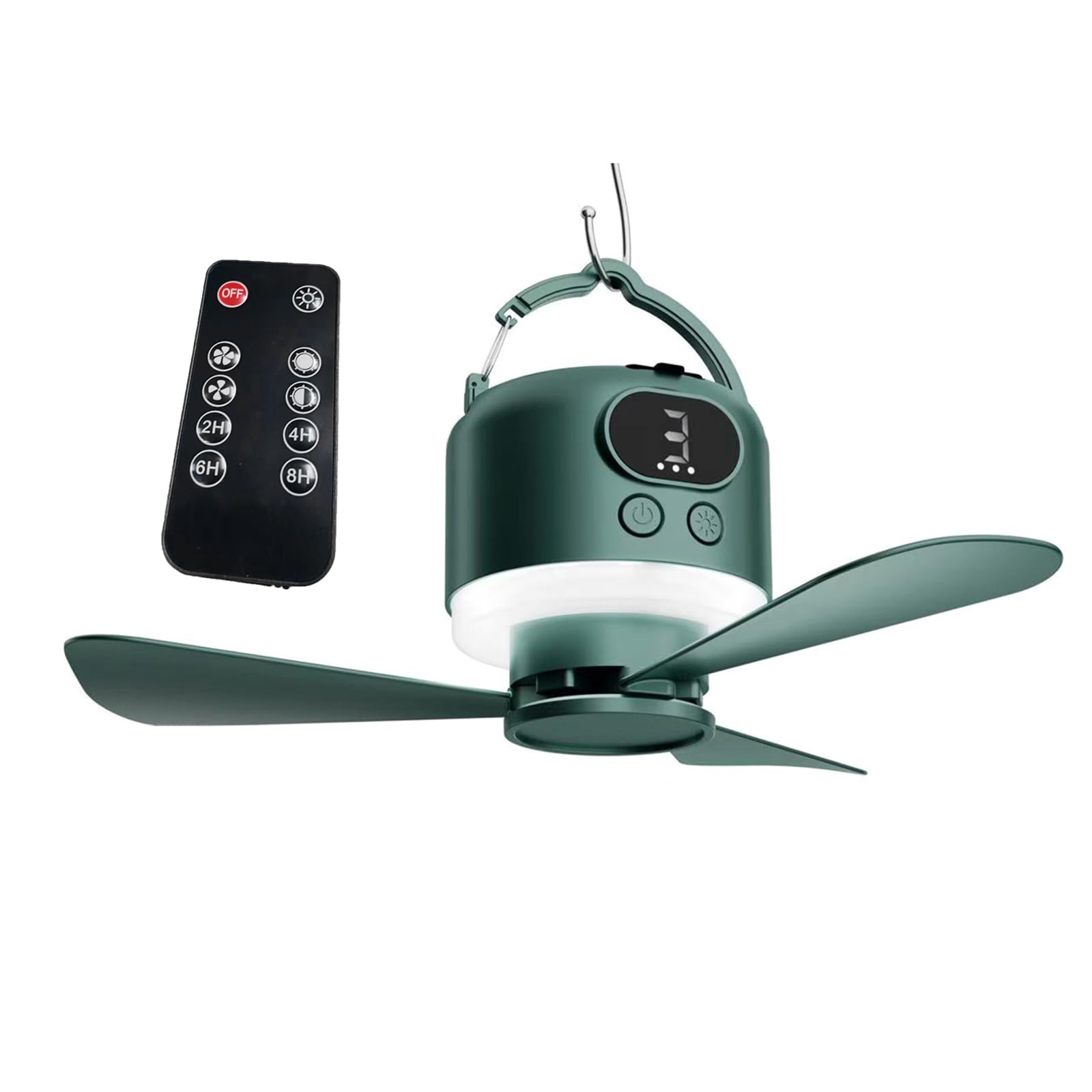 Ventilateur de plafond de camping amovible pour fraîcheur nocturne au marché de nuit
