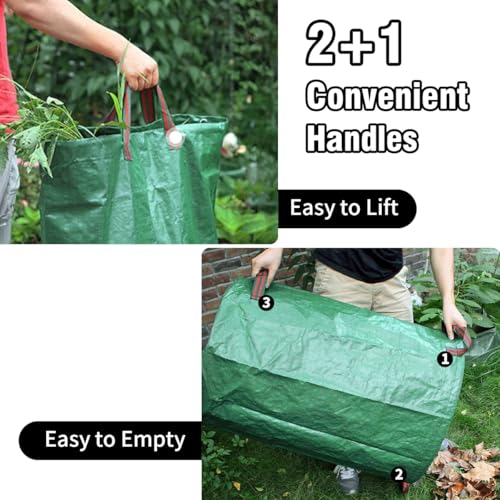 Garden Waste Bags Heavy Duty, 500l Large Garden Sacks with Handles - Image 3