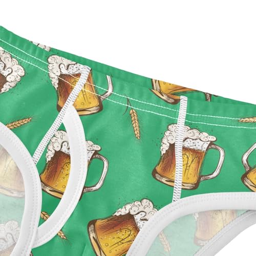 Boys' Underwear Cotton Little Boys Beer Briefs Soft Toddler Underwear 2T-8Y4