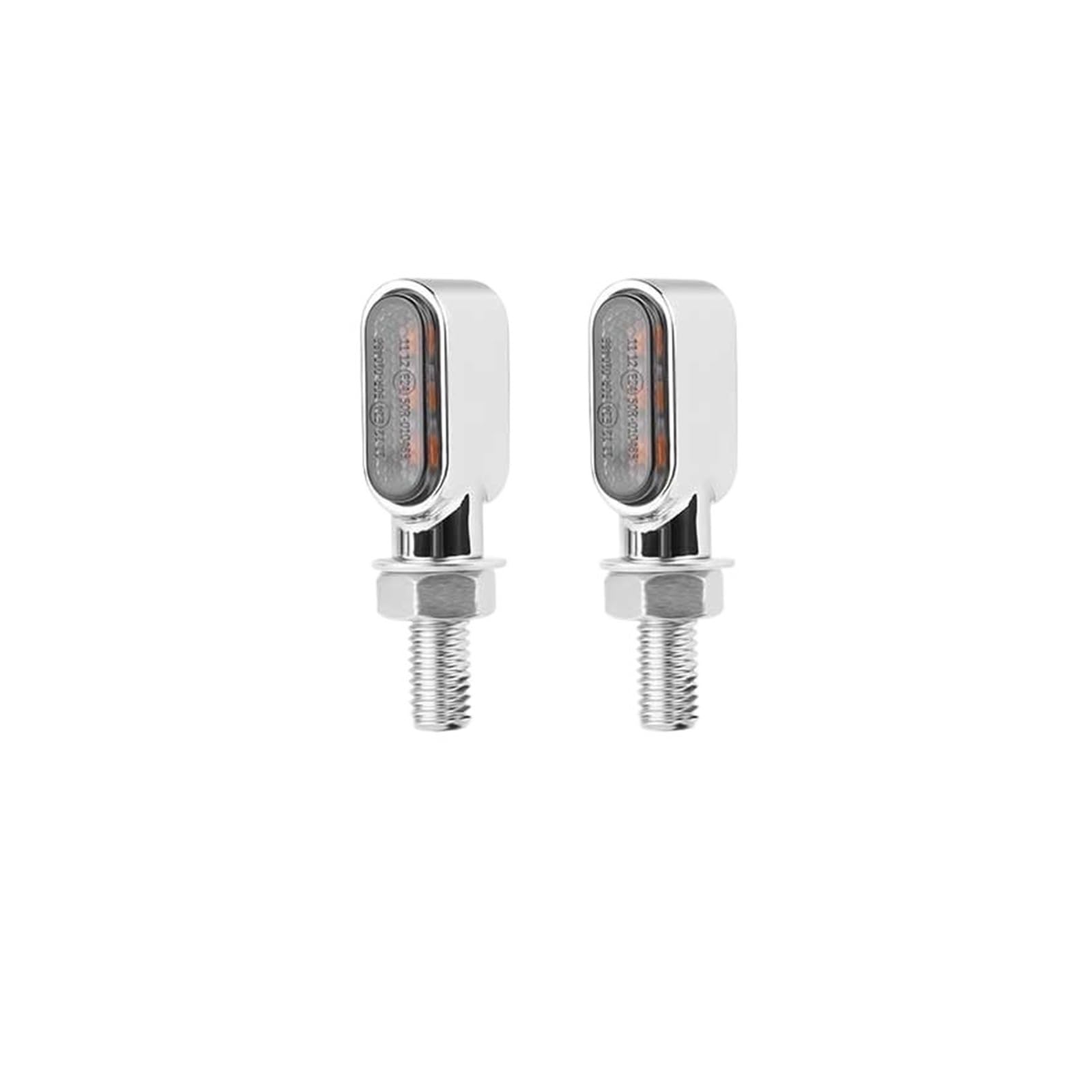 8mm led Turn Signal Light lamp Indicators Blinker clignotant(2pcs 3leds Chrome)