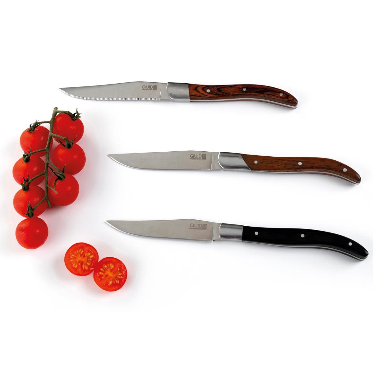 Quid Set 6 Cuchillos Carne Mango Madera Narbona Profesional