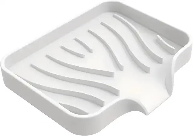 Porte-Savon en Silicone Anti-dérapant et Drainant - Blanc