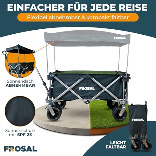 FROSAL Bollerwagen Theo faltbar Hund Kinder Hunde Strandwagen Transportwagen Hundewagen Strand