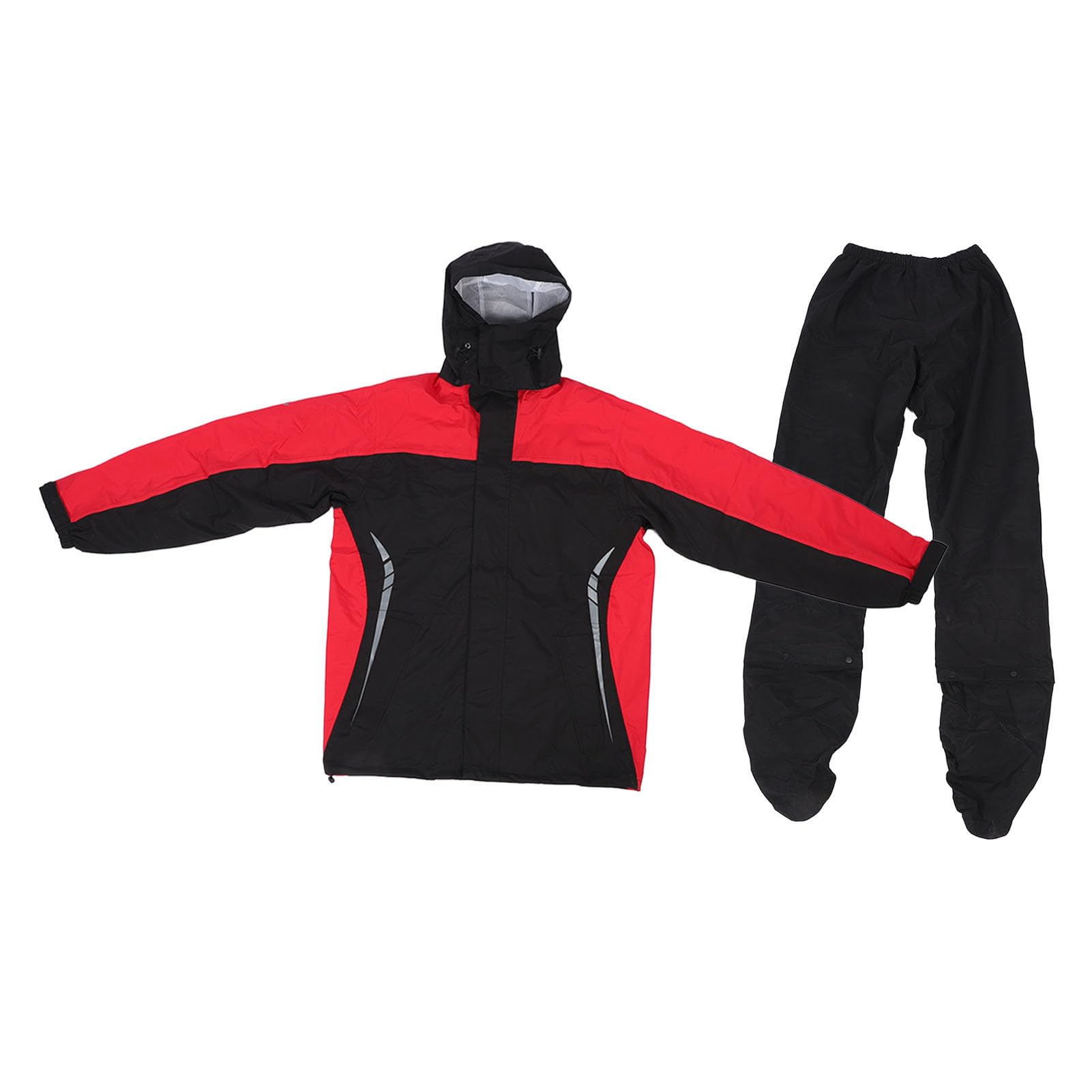 CHICIRIS Traje de lluvia para moto, impermeable, transpirable, equipo de lluvia de 2 piezas con chaqueta reflectante y pantalón ajustable para hombres y mujeres, para montar en bicicleta al aire libre