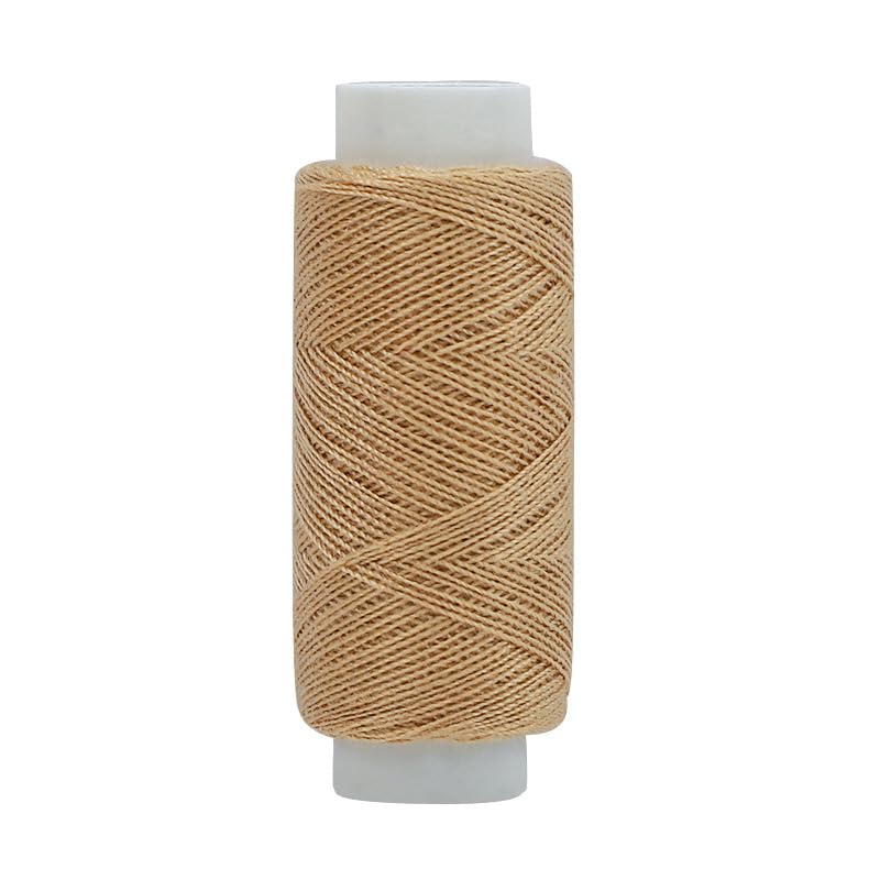 1 hilo de coser extrafuerte de poliéster, con hilo de coser para manualidades de cuero, color beige