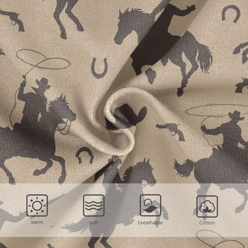 Little Girls Cowboy Horse Rodeo Underwear Soft Cotton Kids Panties in Sizes 2/3t, 4t, 5t, 6 and 83