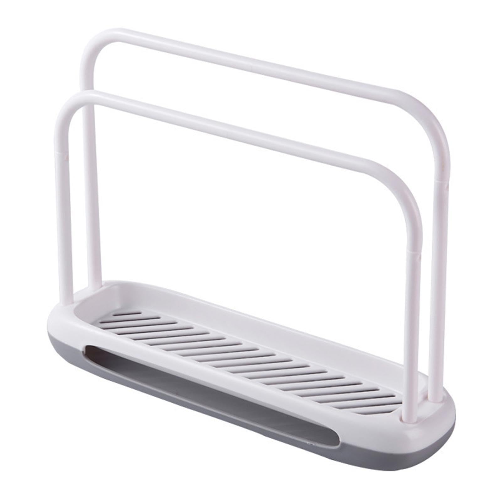 PIXZCSA Dishcloth Hanger Kitchen Soap Dispenser With Enhanced Draining Function And Durable Clean Kitchen Linens Sink Rack Tray Organizer Rag Stand Organizer