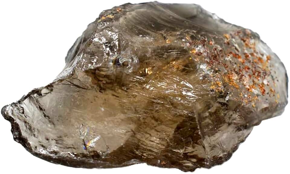 Piedra mineral natural en bruto para cristaloterapia y meditación con cristales (cuarzo ahumado - ahumado 3-5 CM)