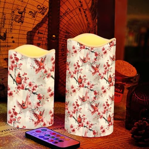 Image of Cardinal Flameless Battery Operated Candles Set of 4 | Flameless Candles with Remote Flickering LED Candles with Timer for Living Room Decorations