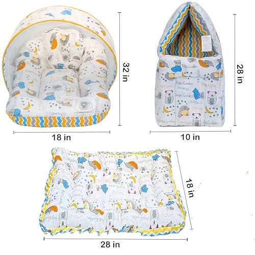 Image of Infantbond by fareto All Season use Baby Essentials Combo | Baby Products | Baby Gift Set | Baby Combo Set for new Born (0-6months)(Pack of 41)(Goodnight Blue)