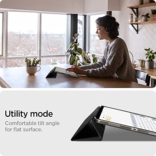 Image of Spigen for iPad Pro 11 inch Case M2 4th Generation (2022) / 3rd Generation (2021), Liquid Air Folio Protective Tri-Fold Cover with Transparent Back, Black