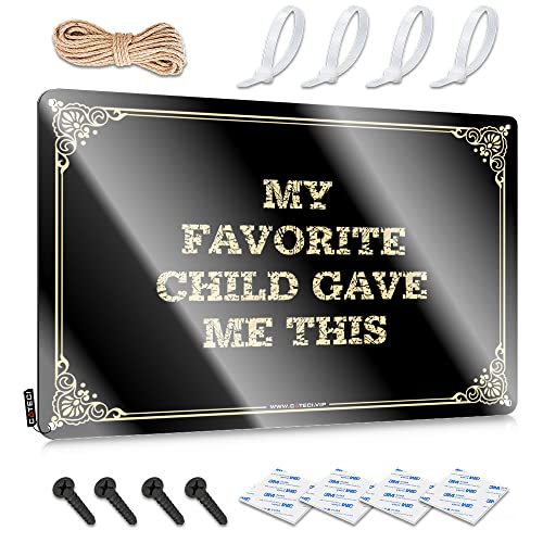 o[ANZT[ Man Cave My Favorite Child Gave Me This ^TC Be[WLb`ƃANZT[ }P[uo[(J[:J[ATCY:20X30CM)