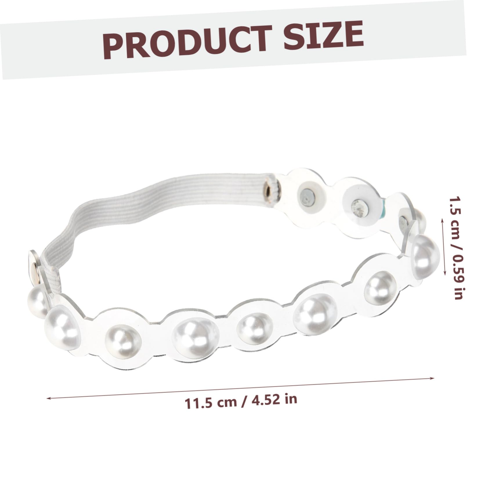 TOVINANNA 1Pair Elastic Loose High Heel Shoe Straps with Pearl Design Detachable Transparent Lace for Heels for Preventing Slips and Drops Present for Birthdays