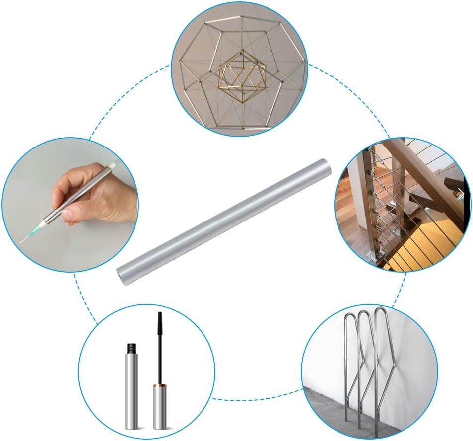 Feelers 6061 Aluminum Tubing 19mm OD x 15mm ID - 2 Pack 200mm Length Straight Round Pipe, Metric Size Metal Tube for DIY Crafts, Machinery Parts