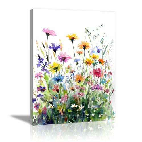 Affiche champ de fleurs sauvages pour illuminer un mur blanc vide