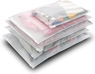 mewmewcat Sacos Plásticos Para Roupas,50 unidades de embalagem Sacos Fosco Saco Com Zíper Saco De Plástico Sacos Poli Sacos Seláveis Slider Fechamento Saco De Armazenamento Bolsa Para Camisetas