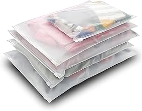mewmewcat Sacos Plásticos Para Roupas,50 unidades de embalagem Sacos Fosco Saco Com Zíper Saco De Plástico Sacos Poli Sacos Seláveis Slider Fechamento Saco De Armazenamento Bolsa Para Camisetas