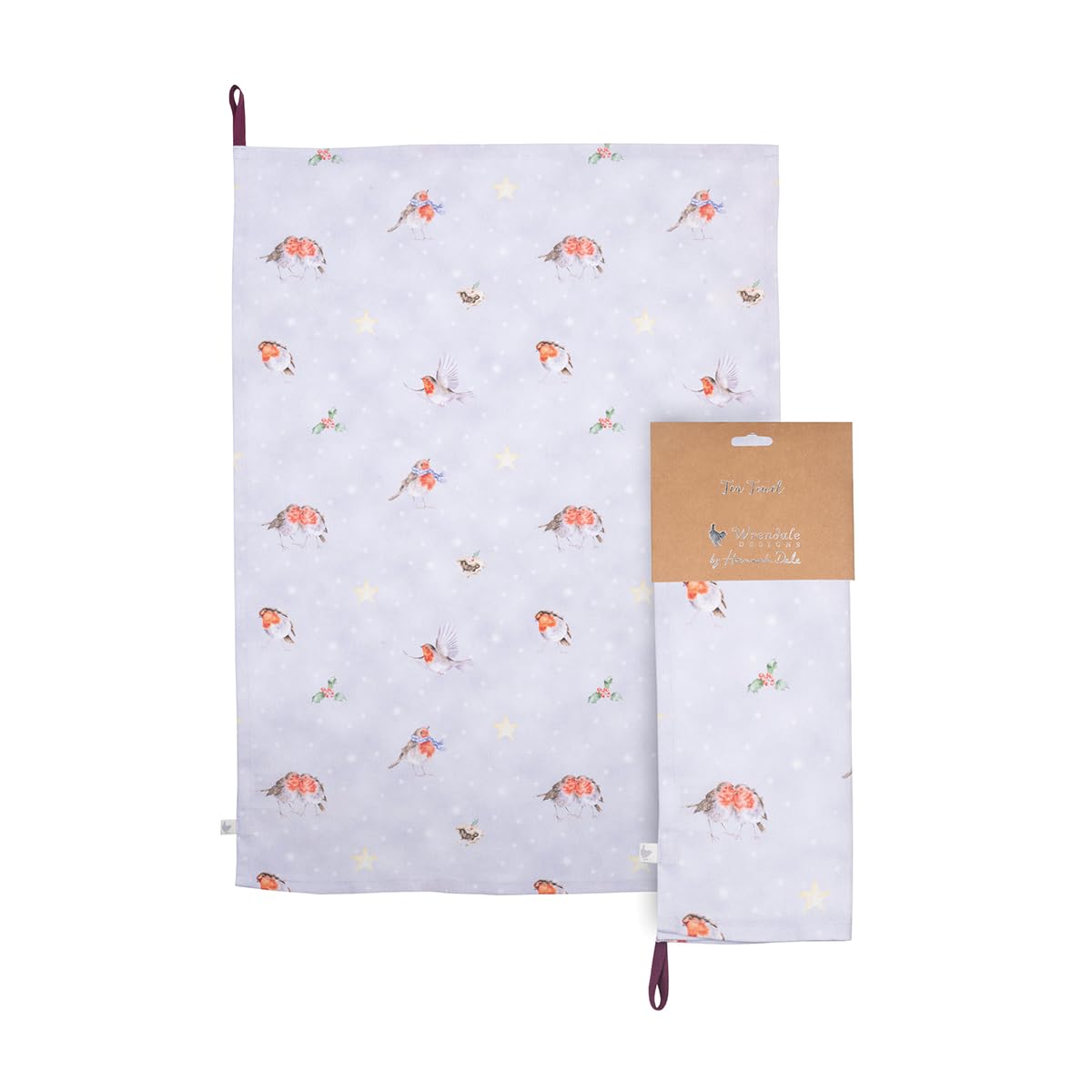Wrendale Designs - Season's Tweetings' Robin Tea Towel