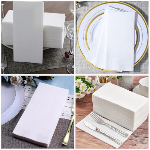 Servilletas de papel blanco elegantes de 40x30 cm perfectas para eventos formales 3