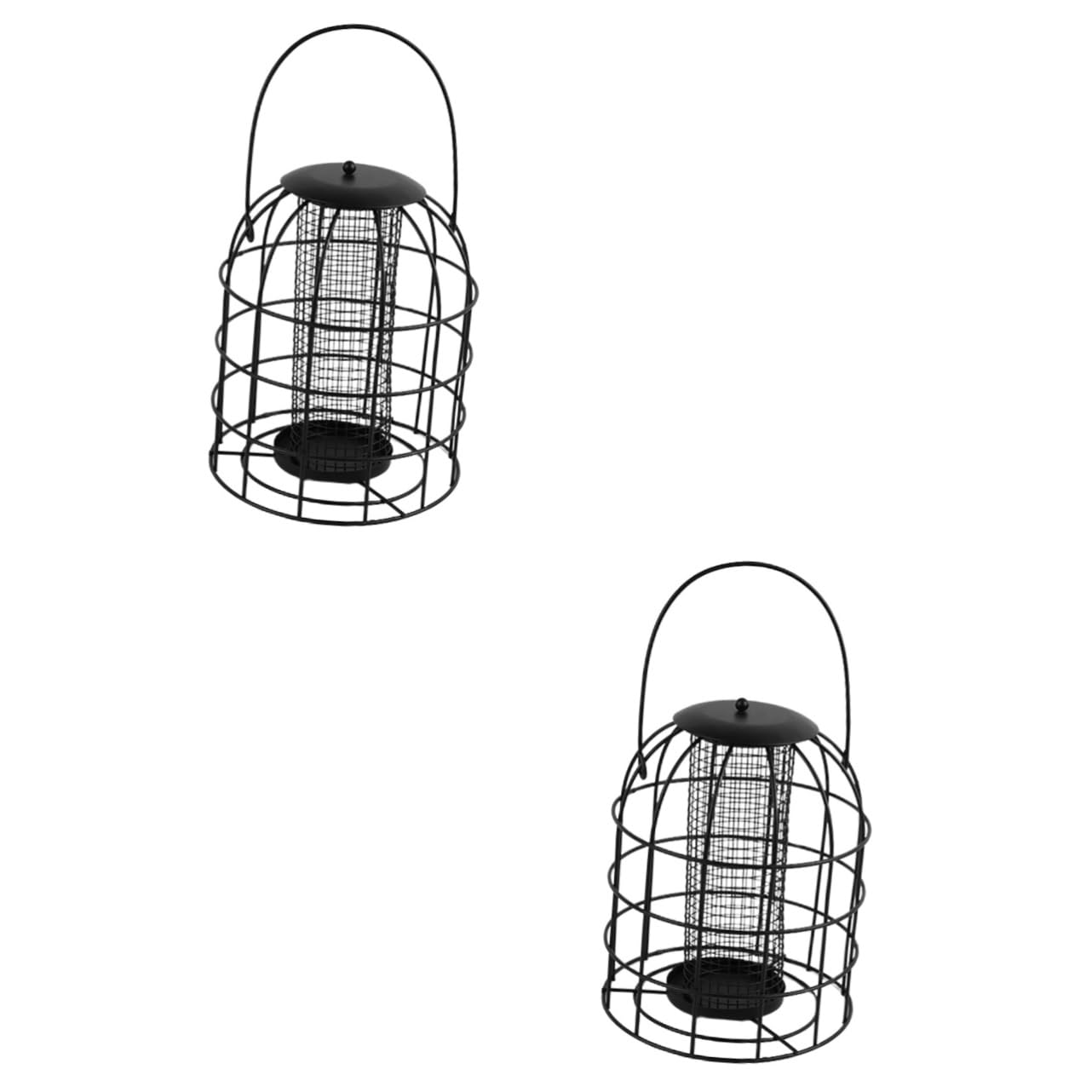 Comedero para pájaros de Hierro, 2 uds., comedero para pájaros al Aire Libre, Jaula, Tubo, comedero para pájaros, guijarros para jardín, comedero de maní para pájaros carpinteros, Ventanas, comedero