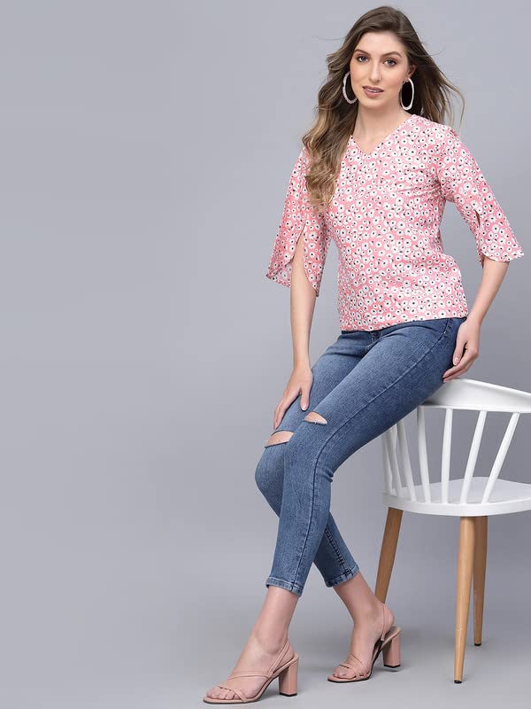 Image of Selvia Women's Regular Fit TOP (432TK401N-S Light Pink