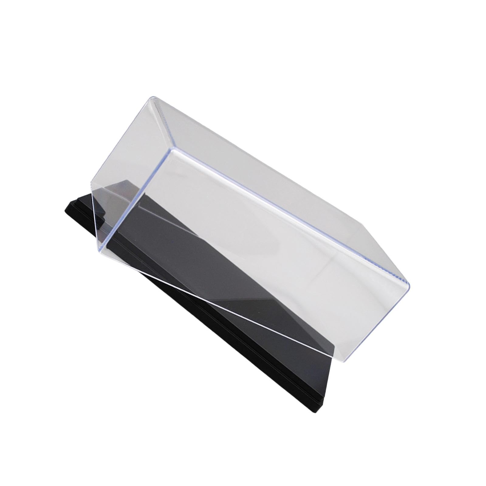 perfk Boîte de Protection en Plastique Transparent pour Voitures Miniatures 1:43, Vitrine élégante pour Collectionneurs , Noir 15x7.6x6.3cm